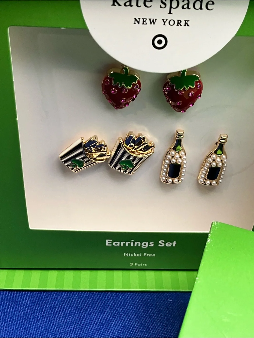 Kate Spade Multi-Color Bangle Bracelet & Trio Stud Earring Set - Picture 5 of 5
